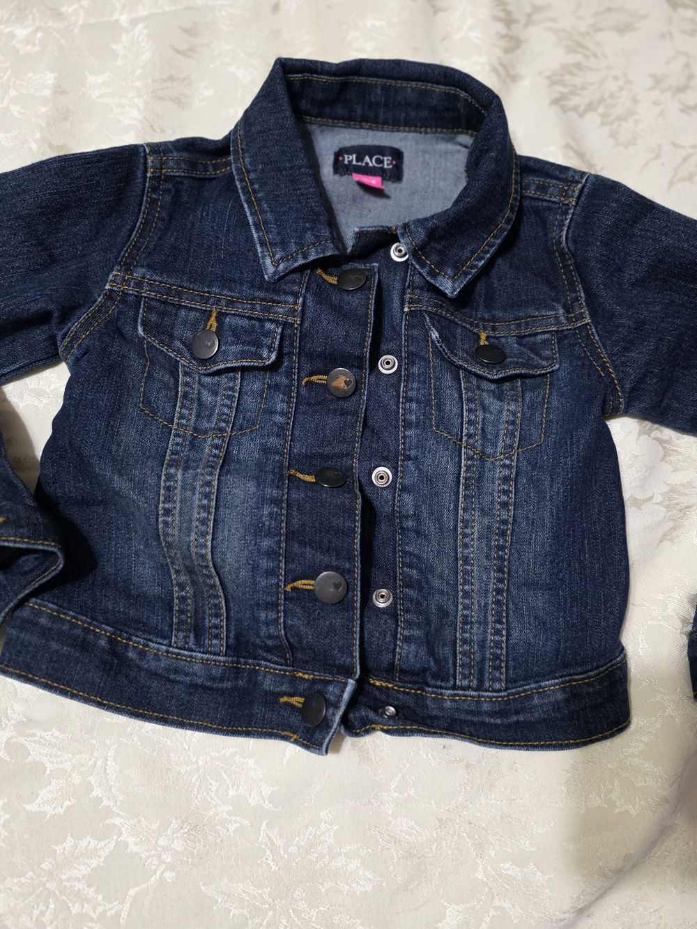 The Children's Place Dark Blue Denim Jean Jacket for Kids
